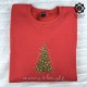 Personalized Christmas Sweatshirt - Custom Embroidered Tree Design - Holiday Sweater Gift for Women & Men