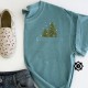 Comfort Colors Christmas Trees Embroidered Pocket Shirt | Gift for Her