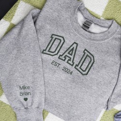 Custom Embroidered Father's Day Sweatshirt, T-Shirt, Hoodie