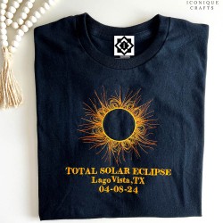 Custom Embroidered Total Solar Eclipse 2024 Shirt - Unisex