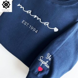 Custom Mama Embroidered Sweatshirt