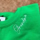 Custom Embroidered School Spirit Mama Grandma or Any Text on Neckline Sweatshirt, Names on Sleeve, Gift for Mom Mother Nana Sweater