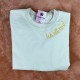 Custom Embroidered School Spirit Mama Grandma or Any Text on Neckline Sweatshirt, Names on Sleeve, Gift for Mom Mother Nana Sweater